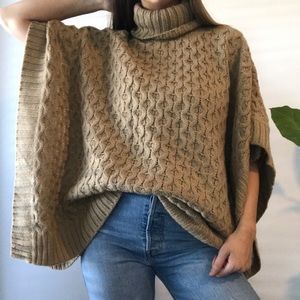 MICHAEL Michael Kors Alpaca Blend Poncho Sweater